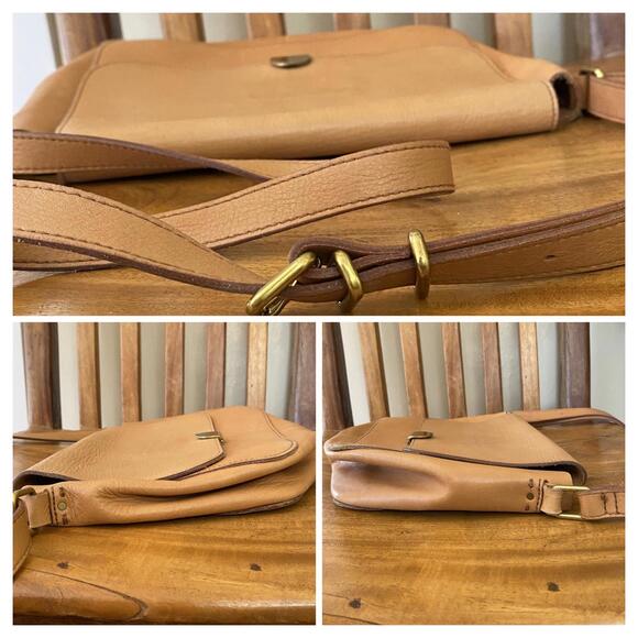 Madewell Abroad Shoulder Crossbody Leather Bag Camel - Picture 5 of 9